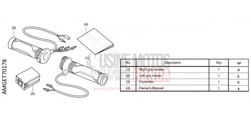 KIT,GRIP HEATER(12A-TYPE) CB500FAN de 2022